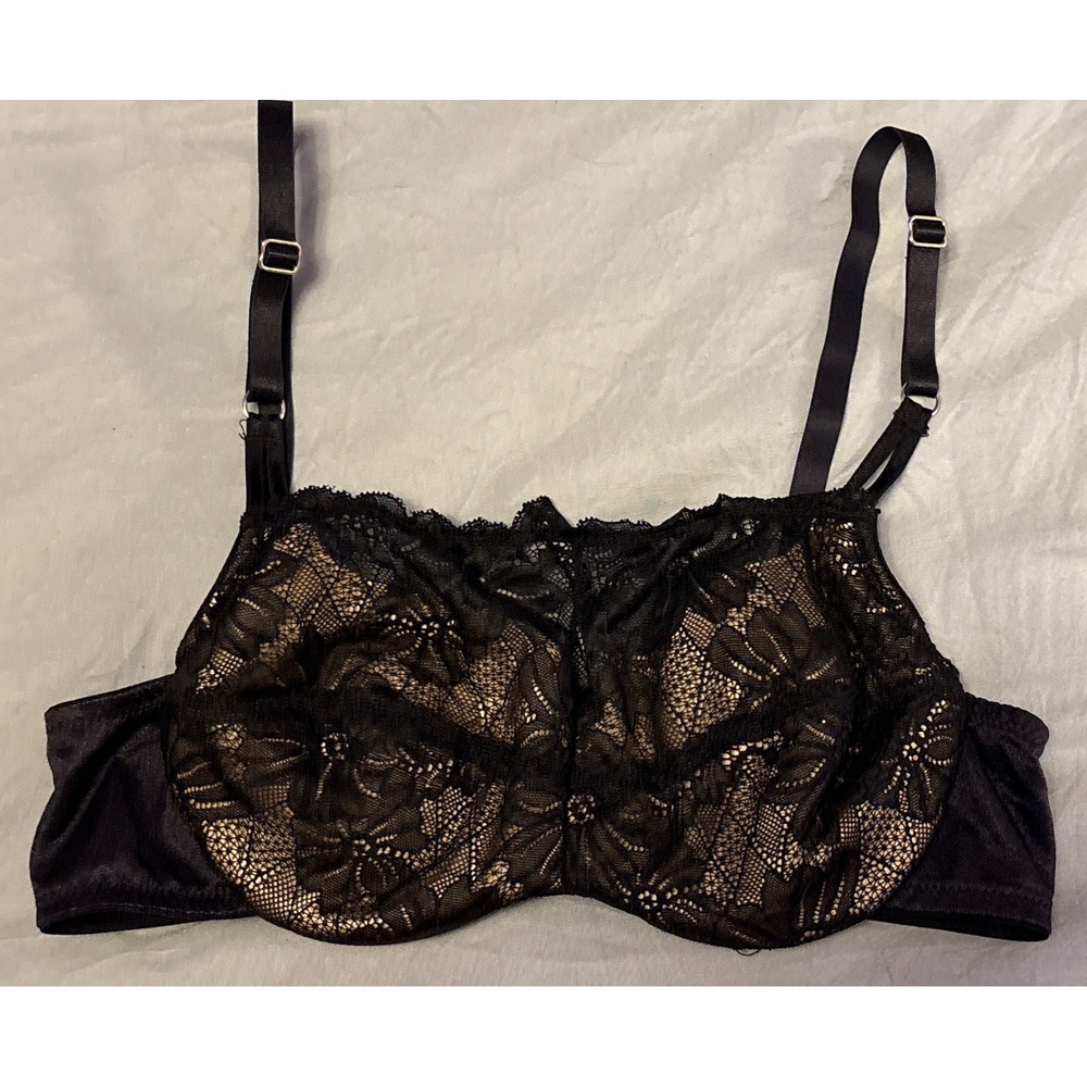 Avon Fashions‎ Irene Bra Black Lace Underwire Bra Size 34B